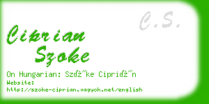 ciprian szoke business card